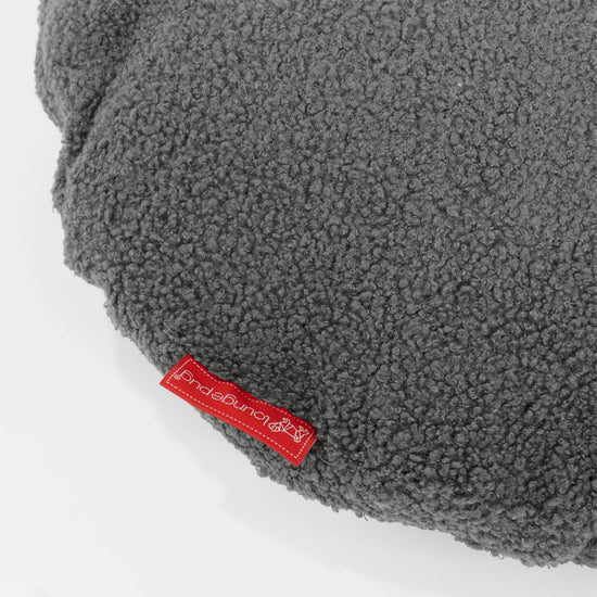 Okrúhly dekoračný poťah na vankúš 50 cm - Buklé Šedá 02