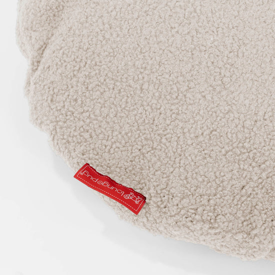 Okrúhly dekoračný poťah na vankúš 50 cm - Buklé Slonovinová 02