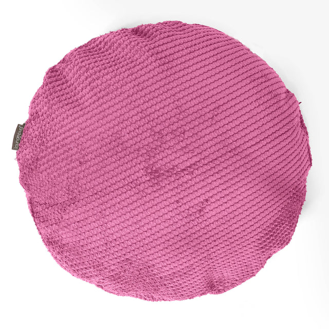 Okrúhly dekoračný poťah na vankúš 50 cm - Pom Pom Ružová 01
