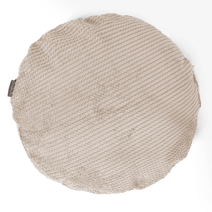 Okrúhly dekoračný poťah na vankúš 50 cm - Pom Pom Slonovinová 01