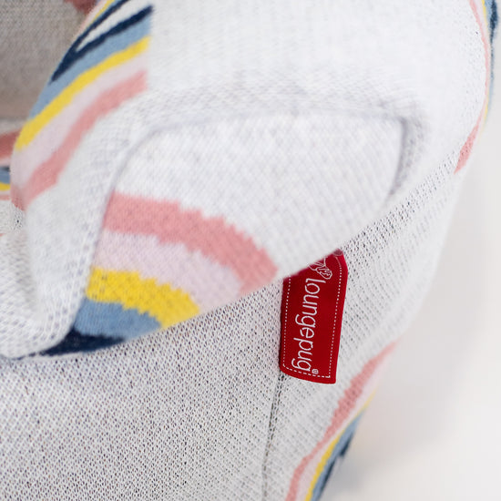 Kreslo sedací vak pre batoľatá vo veku 1-3 rokov - Pletené Dúha 02