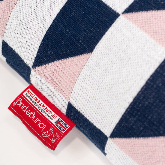 Herné ležadlo sedací vak - Pletené Geometrický Modrá 02