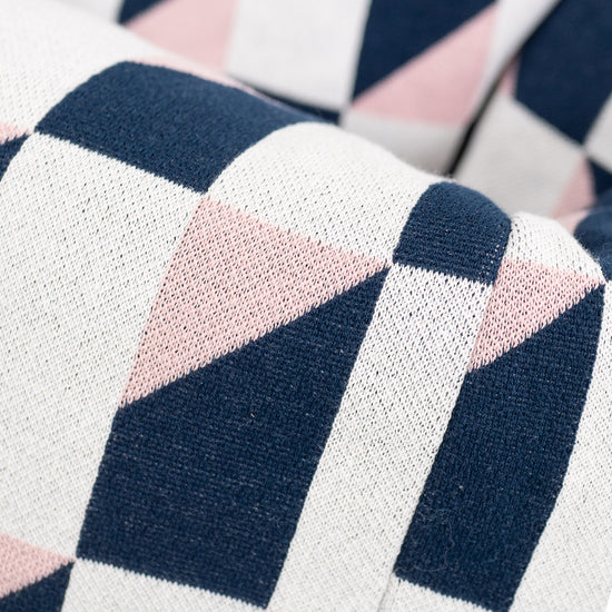 Klasická stolička sedací vak - Pletené Geometrický Modrá 04