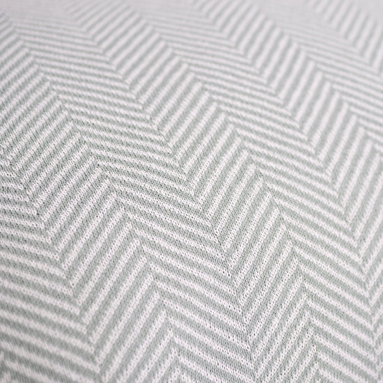 Malá podnožka - Pletené Rybia kosť Modré kačacie vajce 03