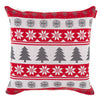 Extra veľký dekoračný poťah na vankúš 70 x 70 cm - Pletené Vianočný Fairisle Červená 01