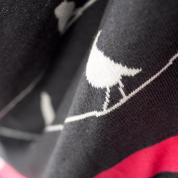 Deka / prikrývka - Pletené Vták Fabric Close-up Image