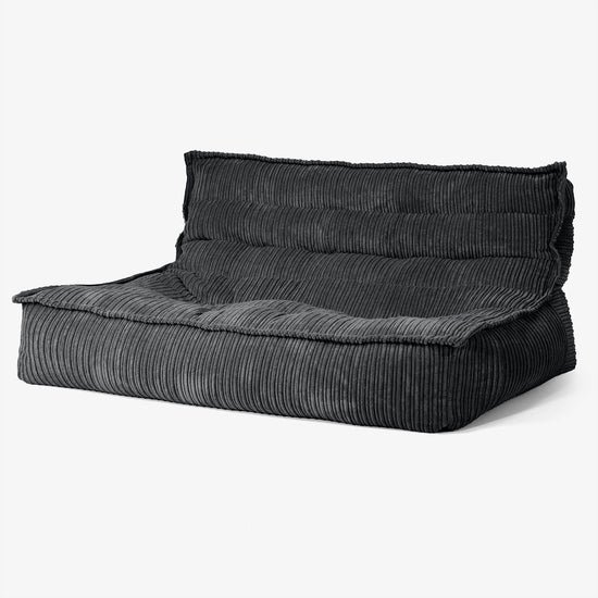 Oliver Floor Sofa Bean Bag - Cord Black 02