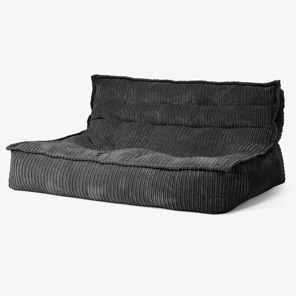 Oliver Floor Sofa Bean Bag - Cord Black 01