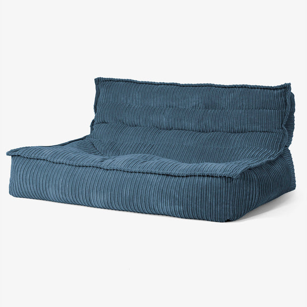 Oliver Floor Sofa Bean Bag - Cord Navy Blue 01