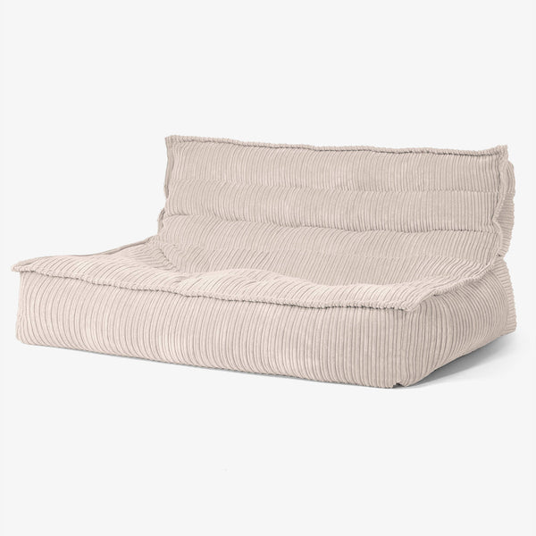 Oliver Floor Sofa Bean Bag - Cord Ivory 01
