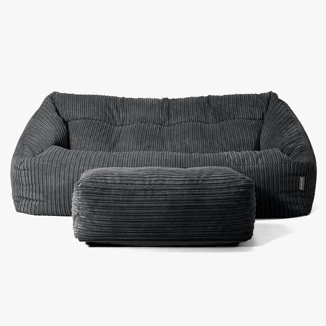 Maya Sofa Bean Bag - Cord Black 02