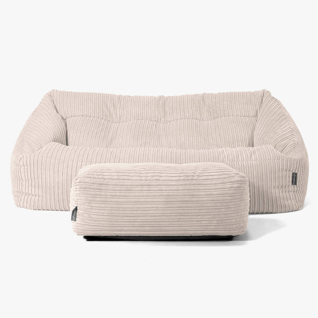 Maya Sofa Bean Bag - Cord Ivory 02