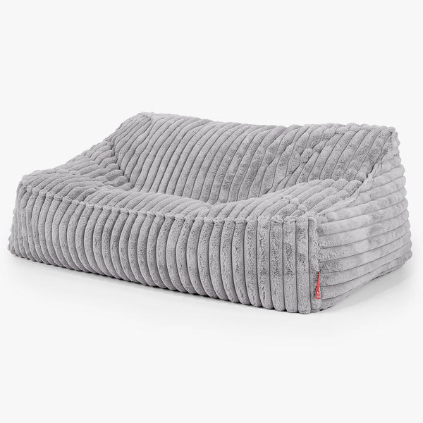 Pohovka sedací vak Sloucher - Ultra plyšový kord Šedá 01