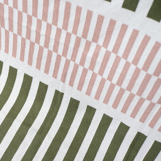 Deka / prikrývka - Pletené Pruh Zelená 02