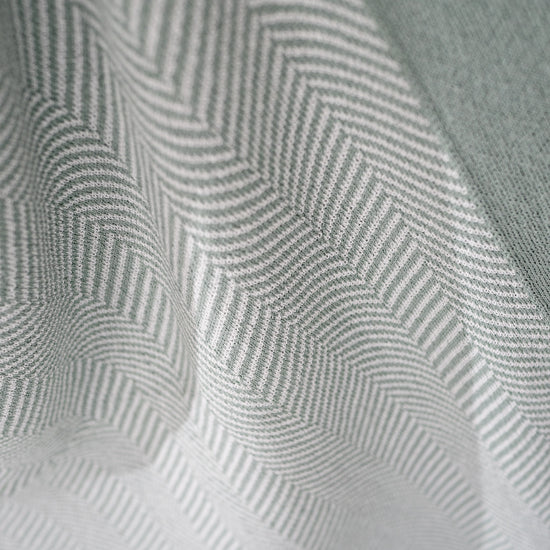 Deka / prikrývka - Pletené Rybia kosť Modré kačacie vajce 03