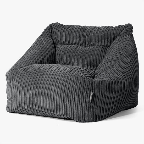 Maya Bean Bag Chair - Cord Black 01