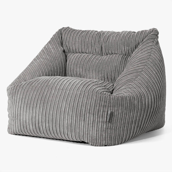 Maya Bean Bag Chair - Cord Graphite Grey 01