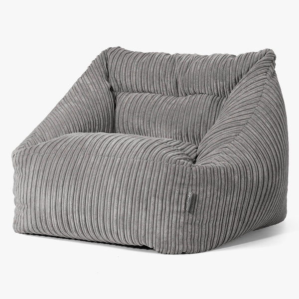 Maya Bean Bag Chair - Cord Graphite Grey 01