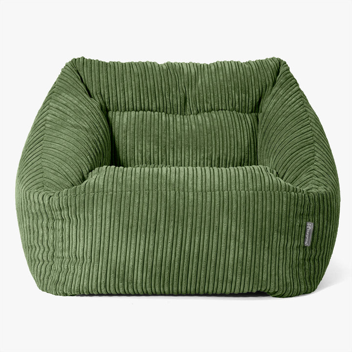Maya Bean Bag Chair - Cord Forest Green 03