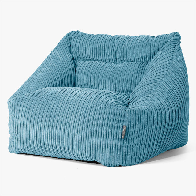 Maya Bean Bag Chair - Cord Aegean Blue 01