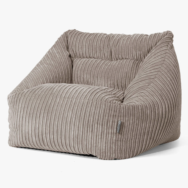 Maya Bean Bag Chair - Cord Dovetail Grey 01