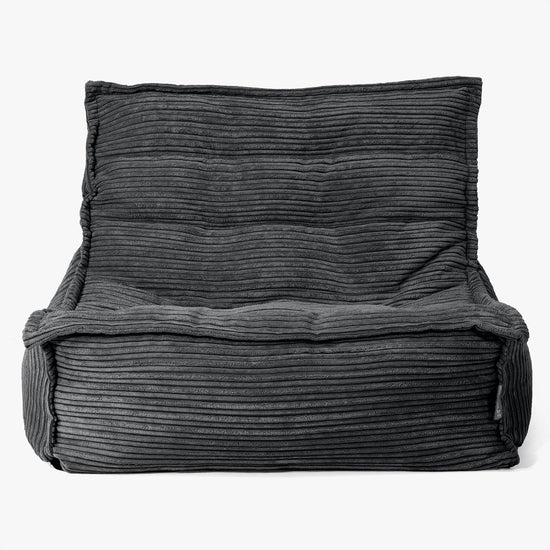Oliver Floor Bean Bag Chair - Cord Black 02