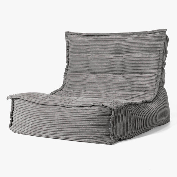 Oliver Floor Bean Bag Chair - Cord Graphite Grey 01