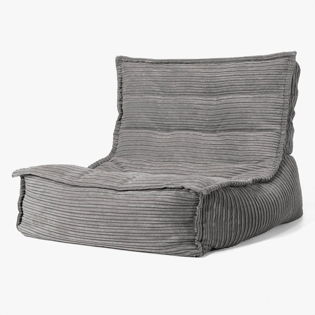 Oliver Floor Bean Bag Chair - Cord Graphite Grey 01