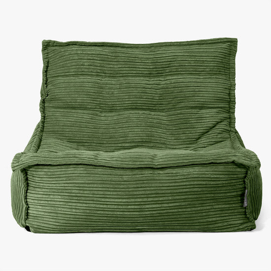 Oliver Floor Bean Bag Chair - Cord Forest Green 02