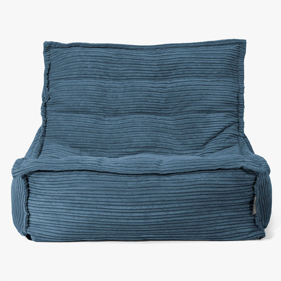 Oliver Floor Bean Bag Chair - Cord Navy Blue 02