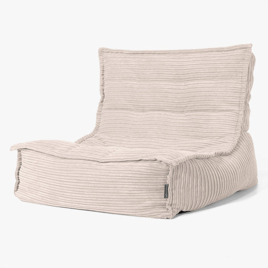 Oliver Floor Bean Bag Chair - Cord Ivory 01