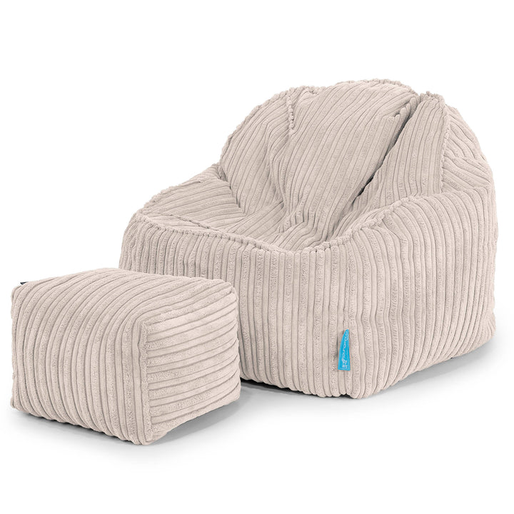 Sedací vak Sloucher pre deti vo veku 2 do 6 rokov - Menčester Slonovinová 03