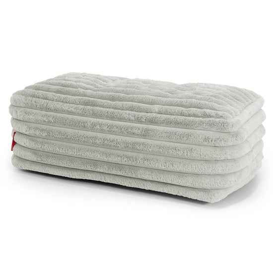 Velká podnožka - Ultra plyšový kord Šalviová zelená 01