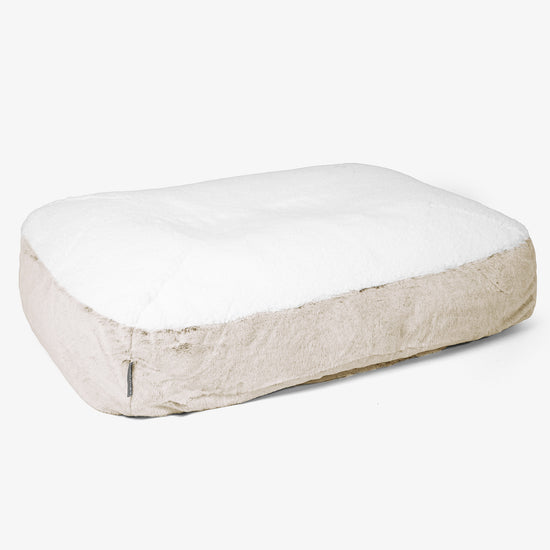 Veľký pelech pre psa Sloucher - Falošná králičia kožušina Zlatohnedá 01