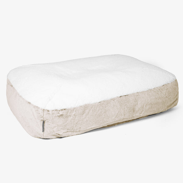 Veľký pelech pre psa Sloucher - Falošná králičia kožušina Zlatohnedá 01