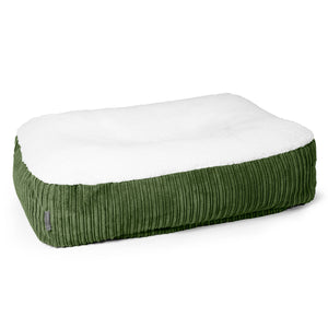 Veľký pelech pre psa Sloucher - Sherpa & Menčester Lesná zelená