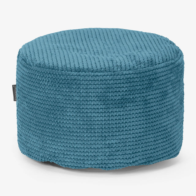 Malá okrúhla podnožka - Pom Pom Morská modrá 01