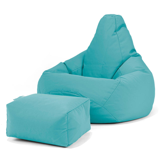 SoleiStorm™ Ultra 2000 h+ Stolička s vysokým operadlom sedací vak - Olefin Cyanová 01