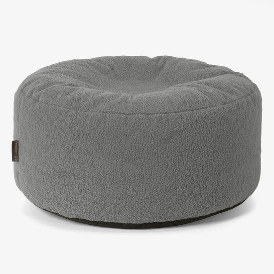 Velká okrúhla taburetka - Buklé Šedá 01