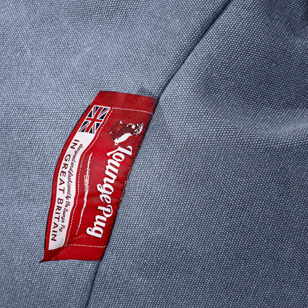 Extra veľký sedací vak - Džínsovina s opotrebovaným vzhľadom Námornícka modrá Fabric Close-up Image