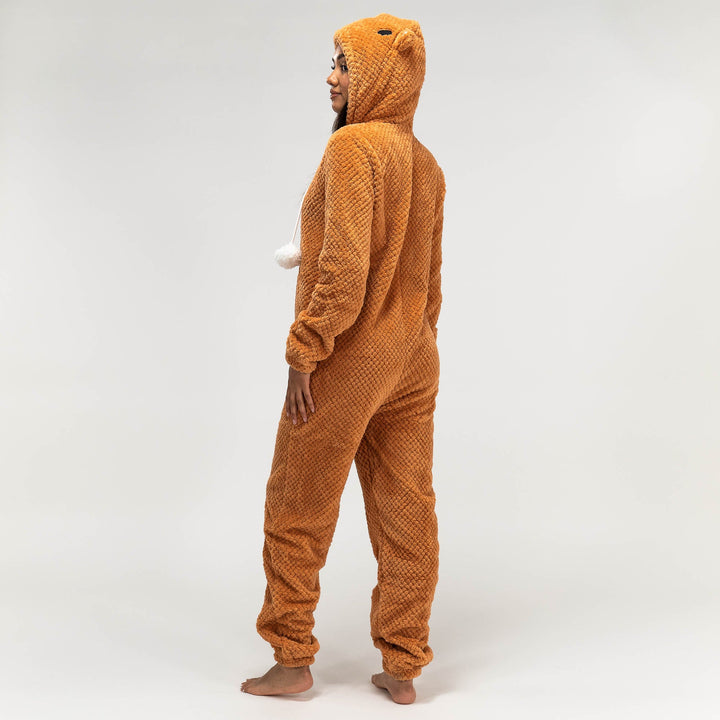 Dámsky zvierací flísový overal Onesie s kapucňou - Líška 06