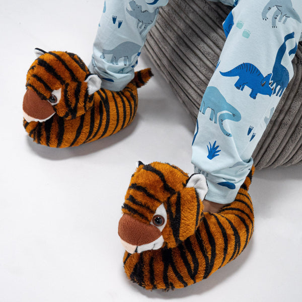 Detské papuče - Tiger Fabric Close-up Image