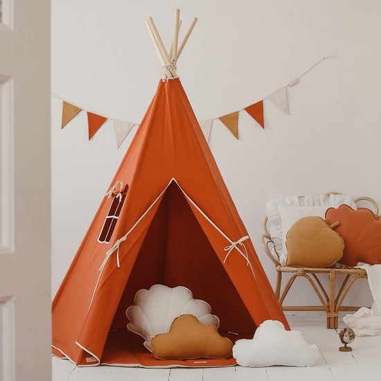 Detský vnútorný stan Teepee - Oranžová 04