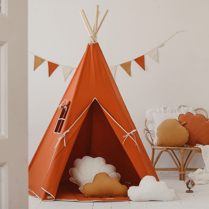 Detský vnútorný stan Teepee - Oranžová 04
