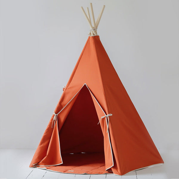 Detský vnútorný stan Teepee - Oranžová Fabric Close-up Image