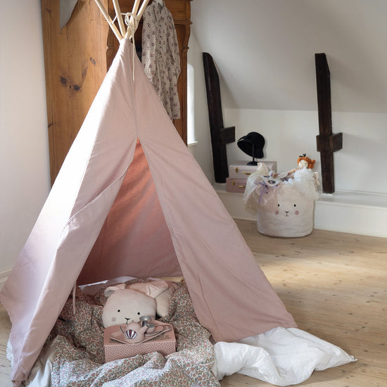 Detský vnútorný stan Teepee - Ružová 02