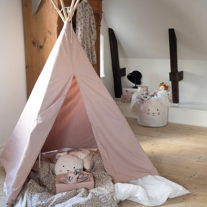 Detský vnútorný stan Teepee - Ružová 02