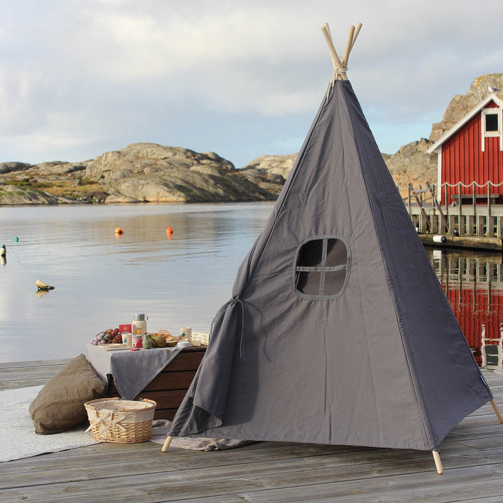 Detský vnútorný stan Teepee - Šedá 03