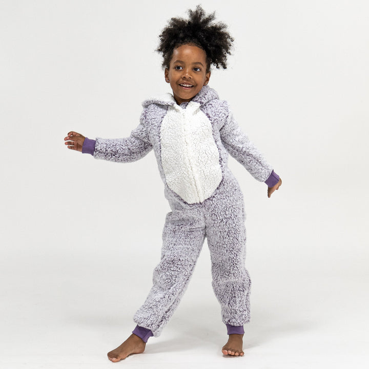 Detský zvierací flísový overal Onesie s kapucňou - Ježko 02