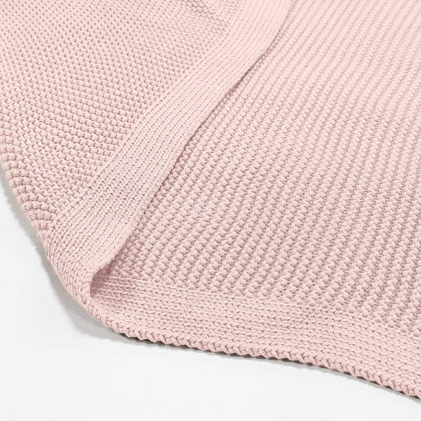 Deka / prikrývka - Ellos pletené Detská ružová Fabric Close-up Image